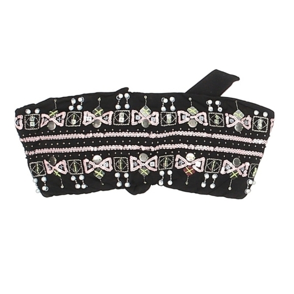 Victoria's Secret Black Sequin Bandeau Swim Top S - Picture 1 of 3